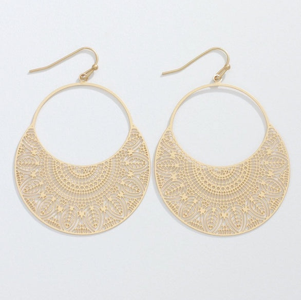 Gold Filigree Earrings