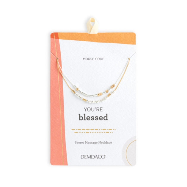 Morse Code Necklace - You're Blessed