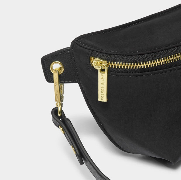 Nylon-Luxe Belt Bag | Black