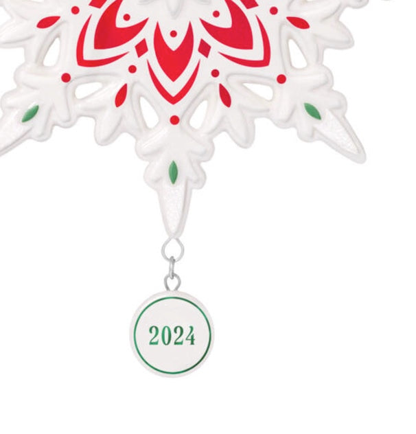 Snowflake 2024 Porcelain Ornament