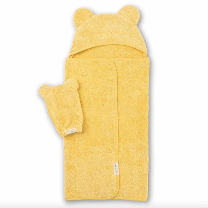 Hooded Towel + Wash Mitt Set