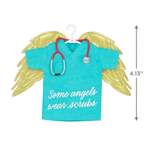 Some Angels Wear Scrubs Ornament