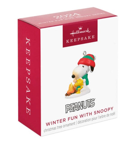 Mini Peanuts® Winter Fun With Snoopy Ornament, 1.02"