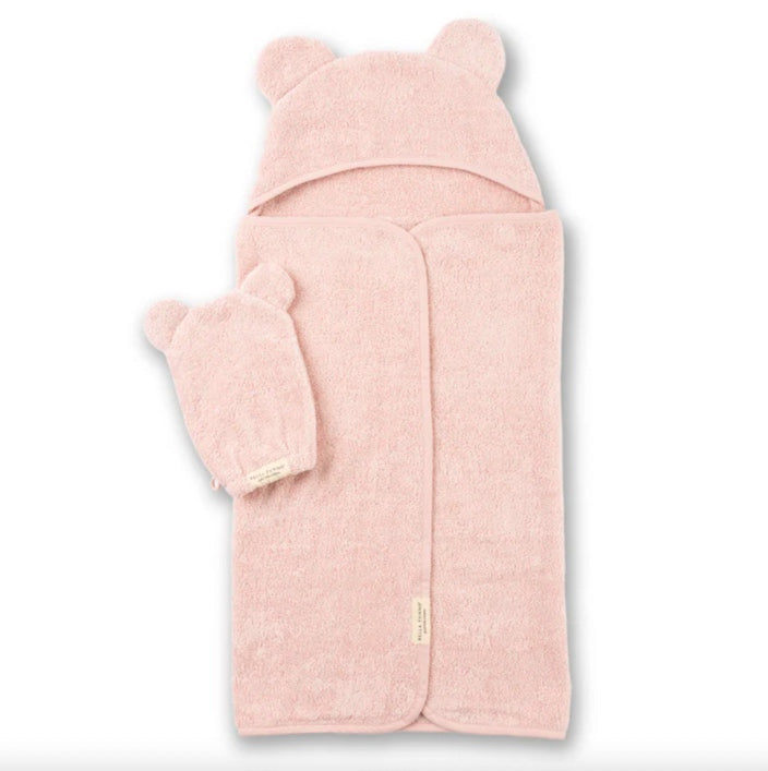 Hooded Towel + Wash Mitt Set