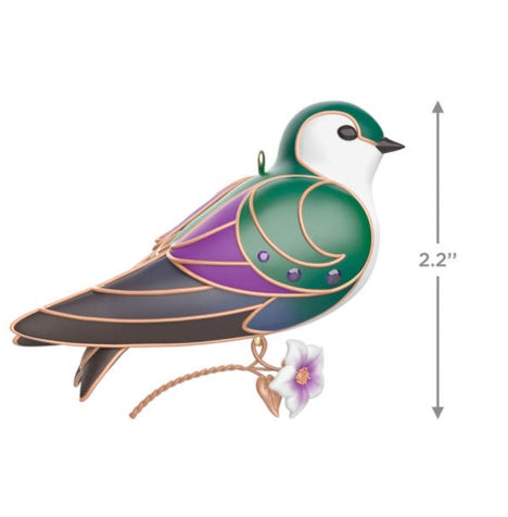 The Beauty of Birds Violet-Green Swallow Ornament