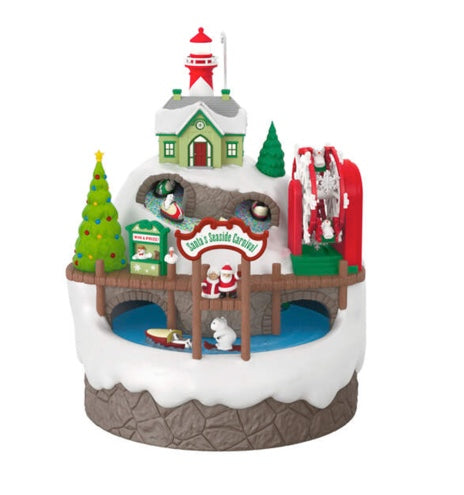 Santa's Seaside Carnival Musical Ornament With Light and Motion