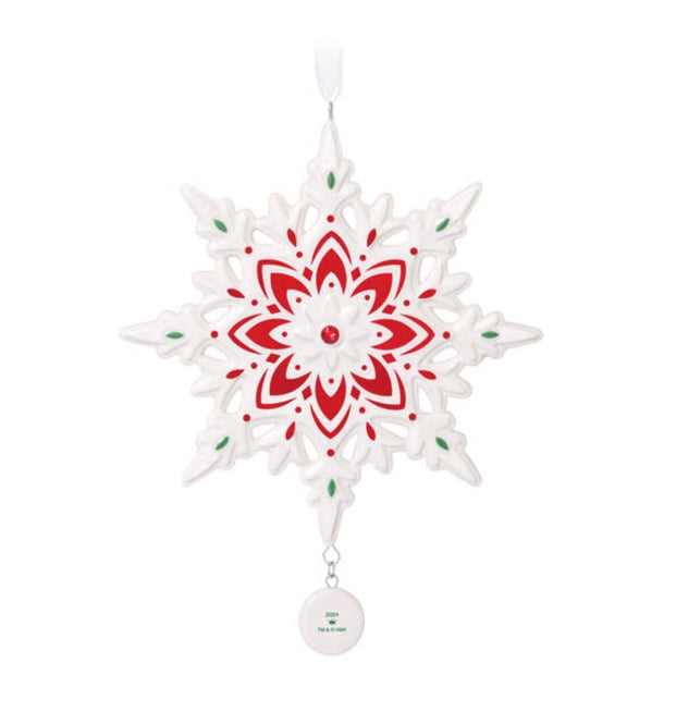 Snowflake 2024 Porcelain Ornament