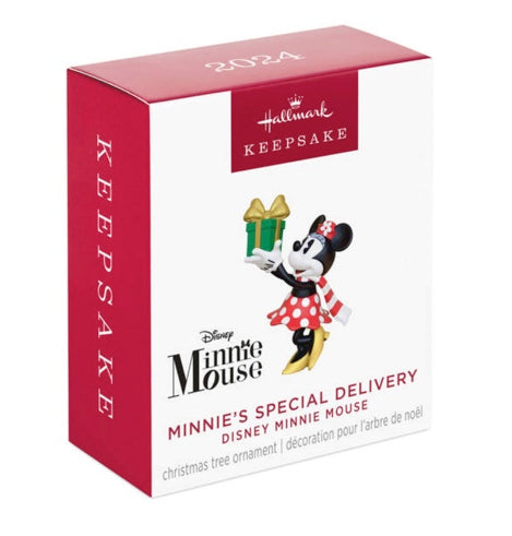 Mini Disney Minnie Mouse Minnie's Special Delivery Ornament, 1.31"