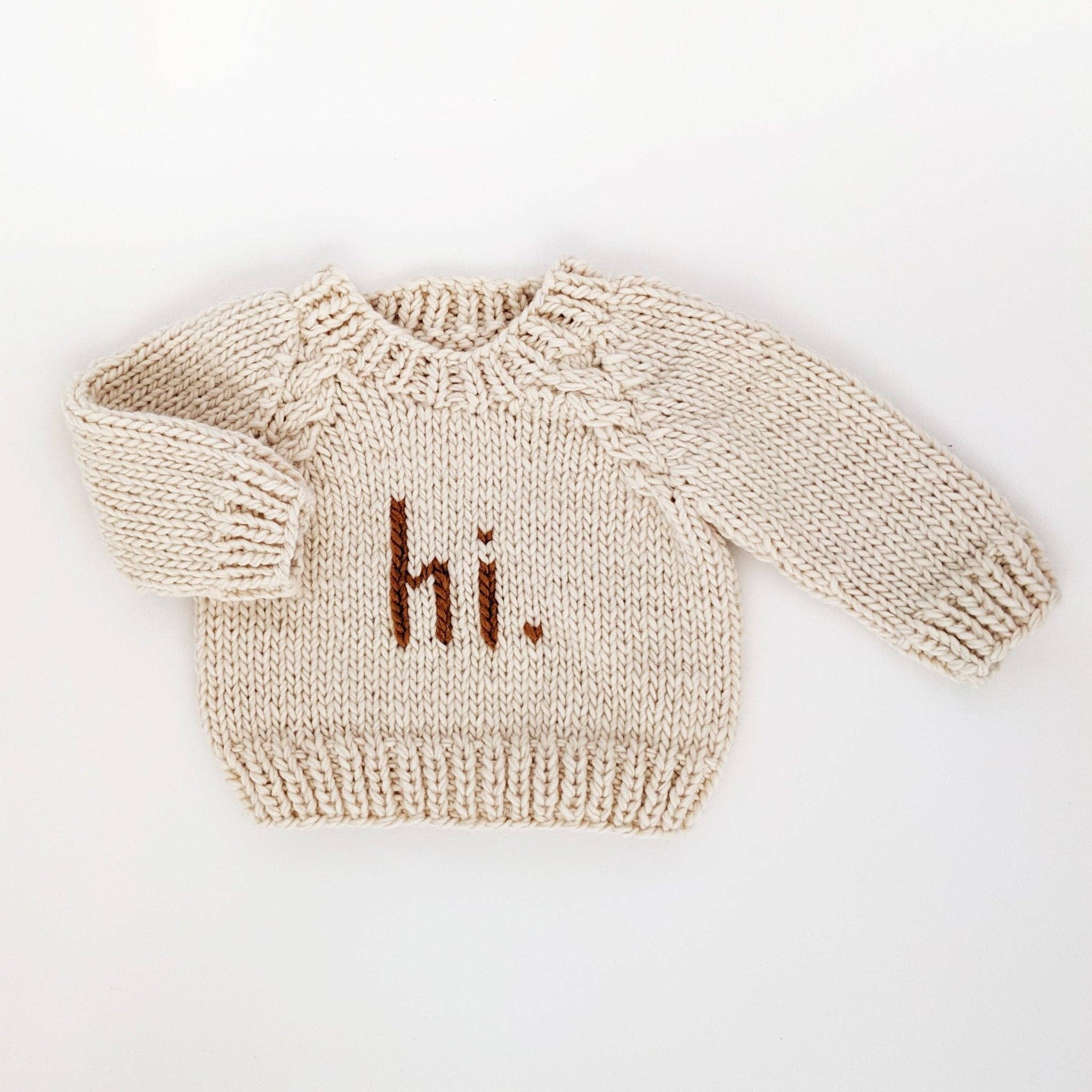 Hi. Pecan Crew Neck Sweater Baby & Toddler: 6-12 months