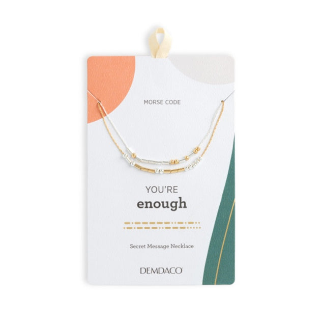 Morse Code Necklace - You're Enough