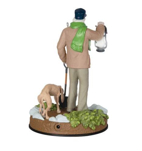 Disney The Haunted Mansion Collection The Caretaker and His Dog Ornament With Light and Sound