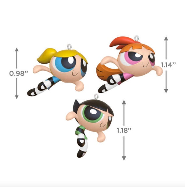 The Powerpuff Girls Blossom™, Bubbles™ and Buttercup™ Ornaments, Set of 3