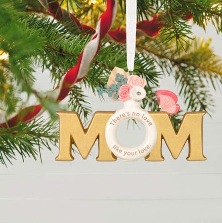 Mom's Love Porcelain Ornament