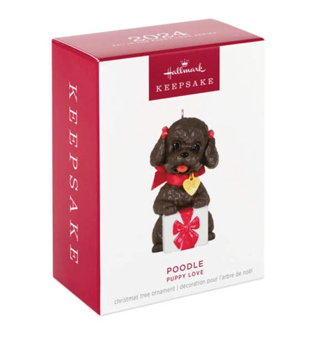 Puppy Love Poodle 2024 Ornament