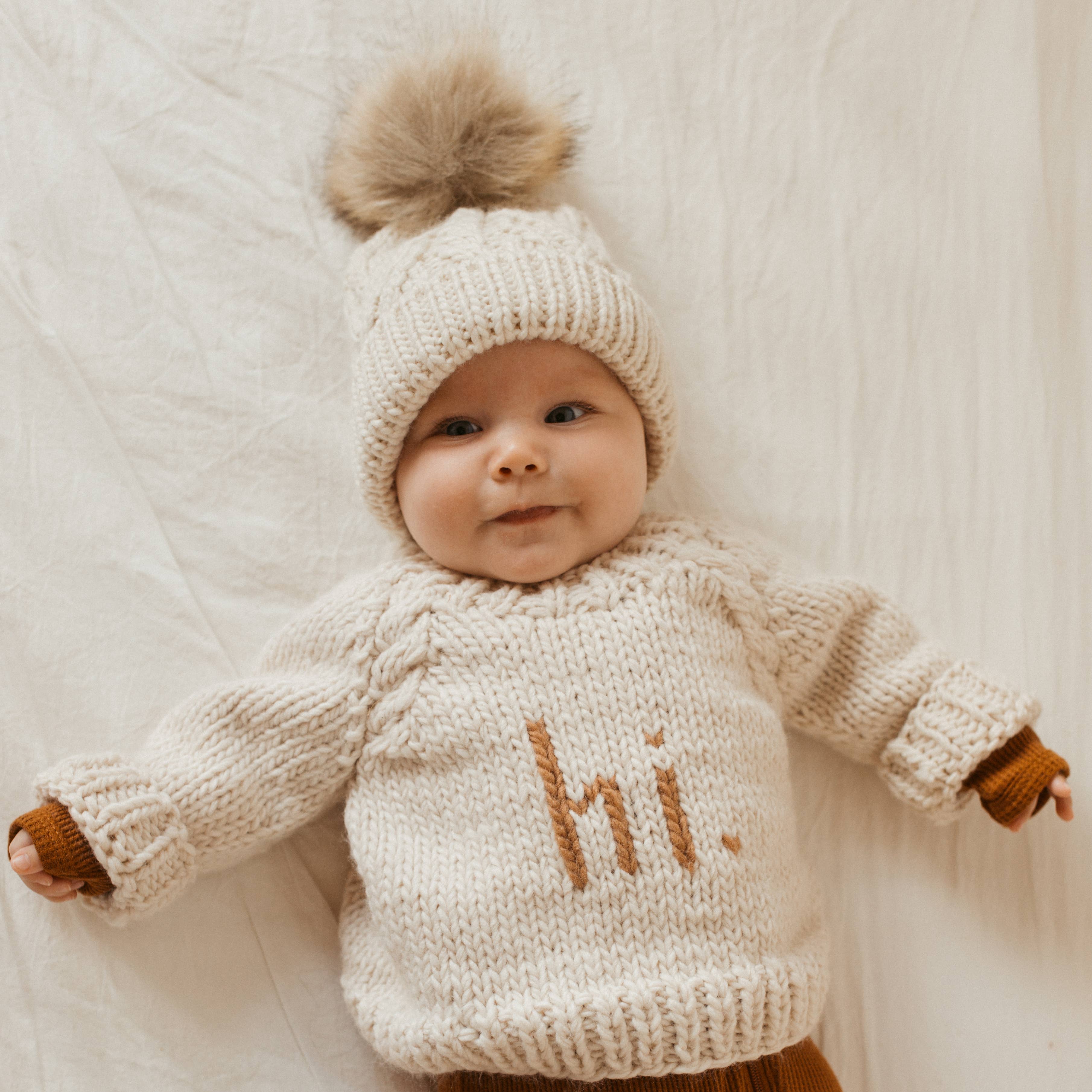 Hi. Pecan Crew Neck Sweater Baby & Toddler: 6-12 months