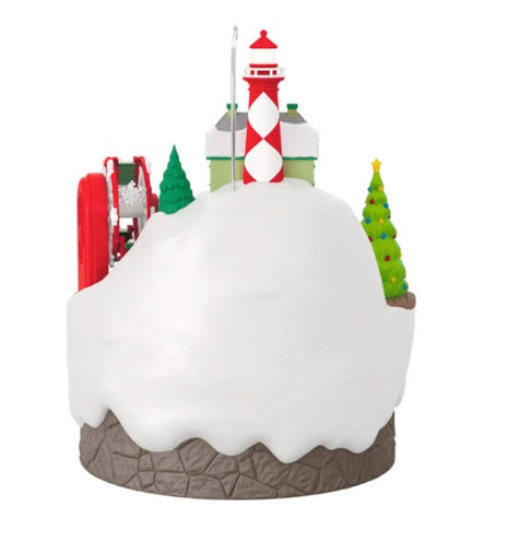 Santa's Seaside Carnival Musical Ornament With Light and Motion