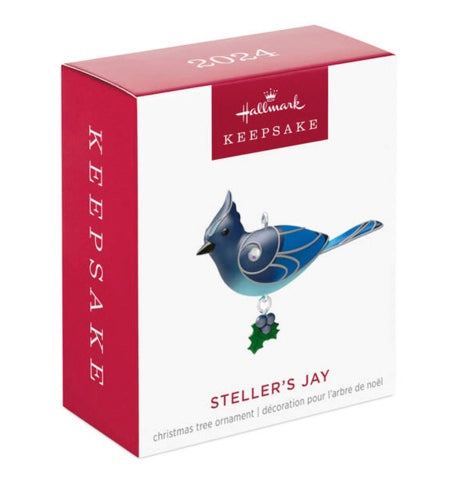 Mini Steller's Jay Ornament, 0.78"