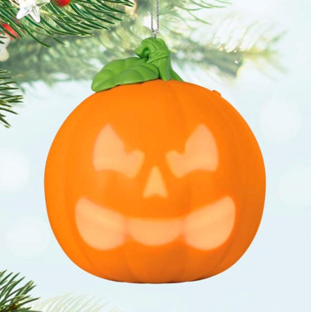 Spirited Pumpkin Ornament With Light and Sound