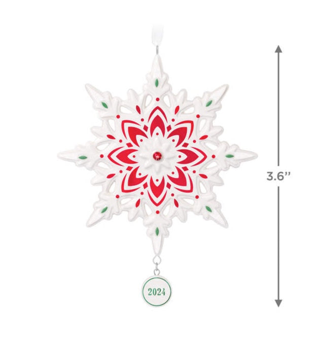 Snowflake 2024 Porcelain Ornament