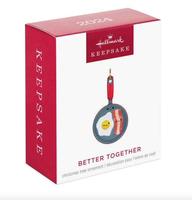 Mini Better Together Bacon and Eggs Ornament, 1.38"