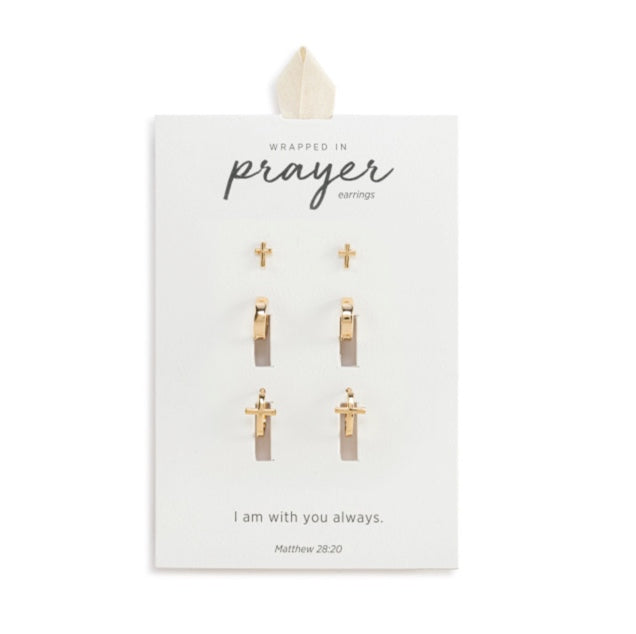 Dainty Cross Earring Set of 3