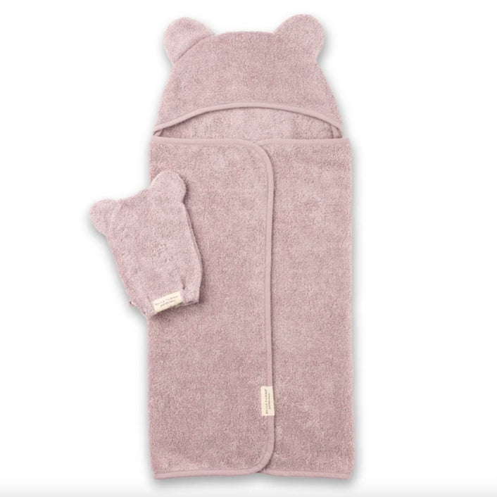 Hooded Towel + Wash Mitt Set