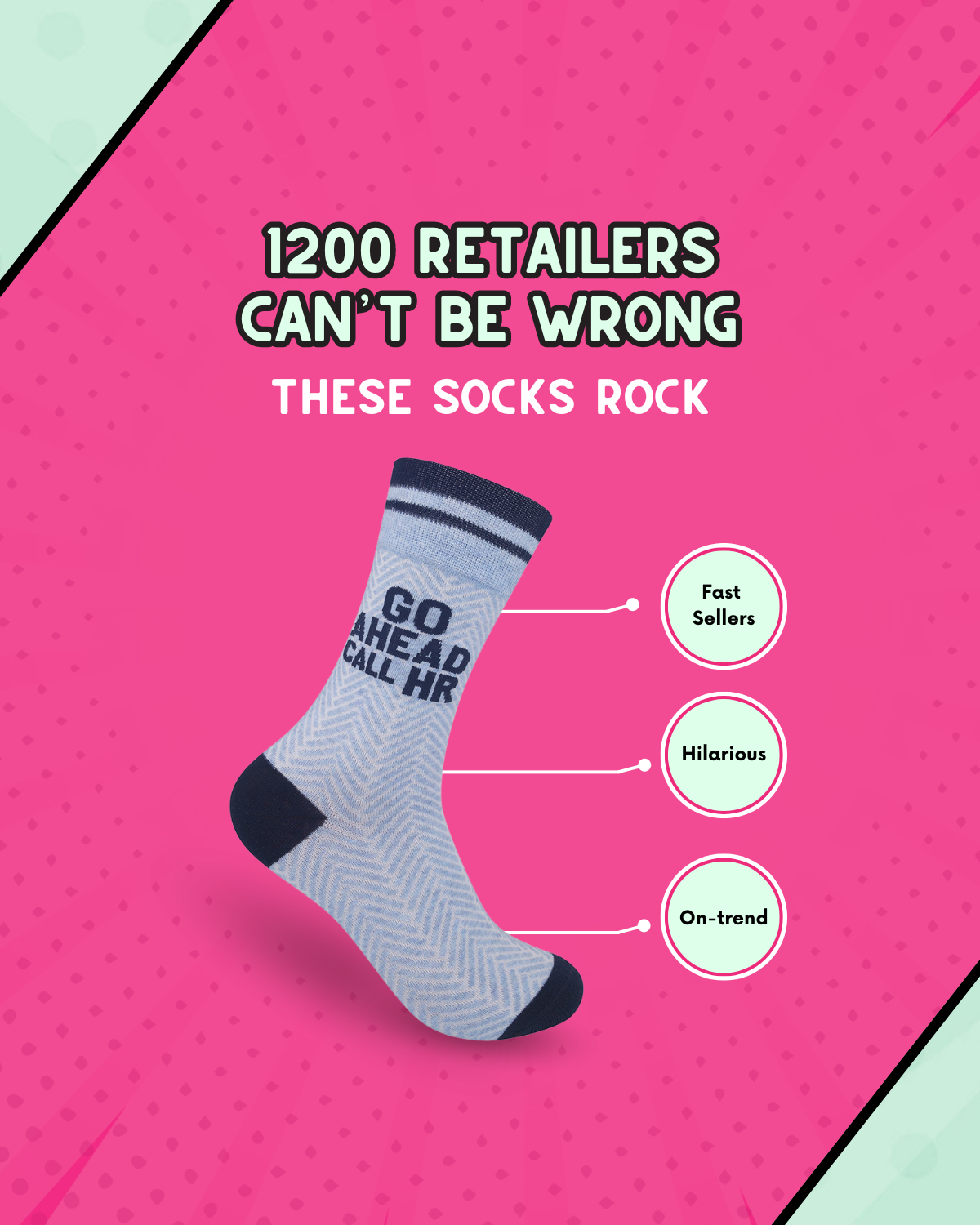 Go Ahead Call HR Socks | Funny Unisex Socks | Fun Socks