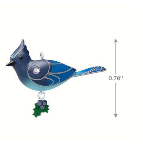 Mini Steller's Jay Ornament, 0.78"