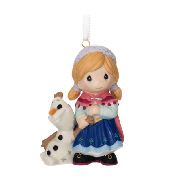 Disney Precious Moments Frozen Anna and Olaf Porcelain Ornament