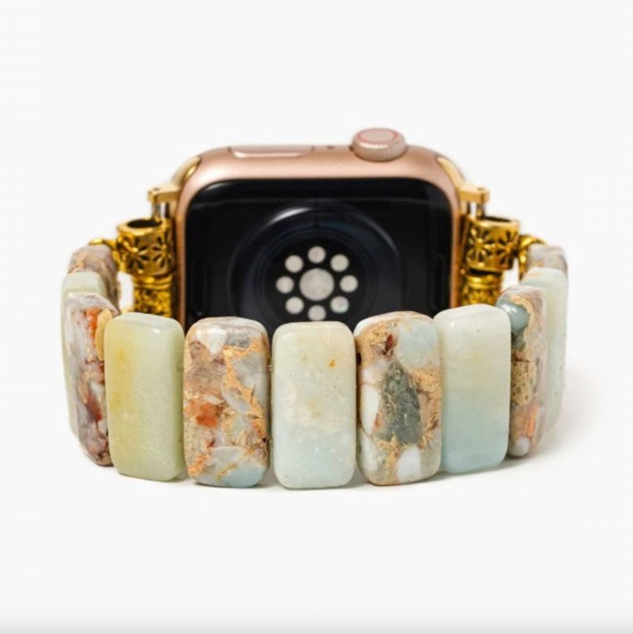 Earth Amazonite Stretch Apple Watch Strap