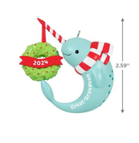 Great-Grandson Narwhal 2024 Ornament