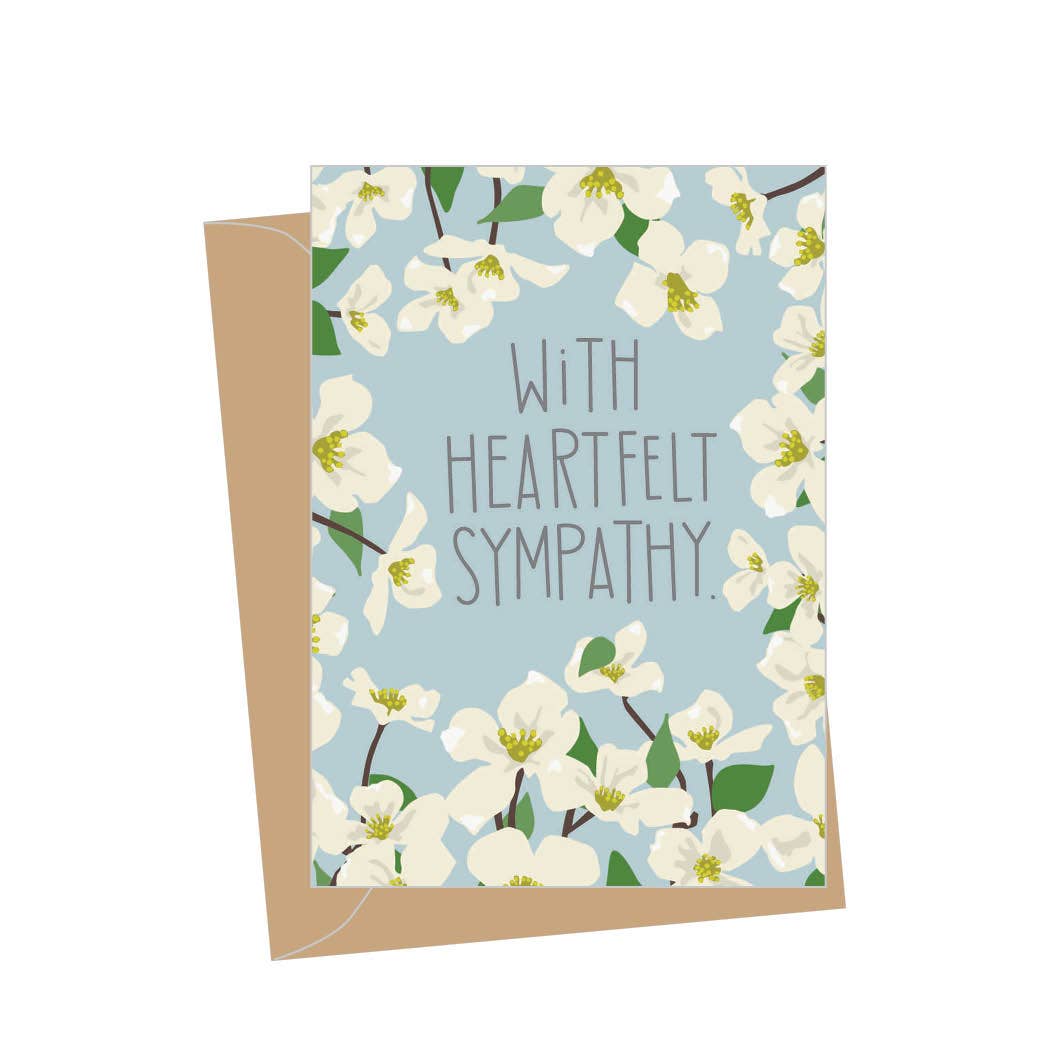 Mini Dogwood Sympathy, Folded Enclosure Card