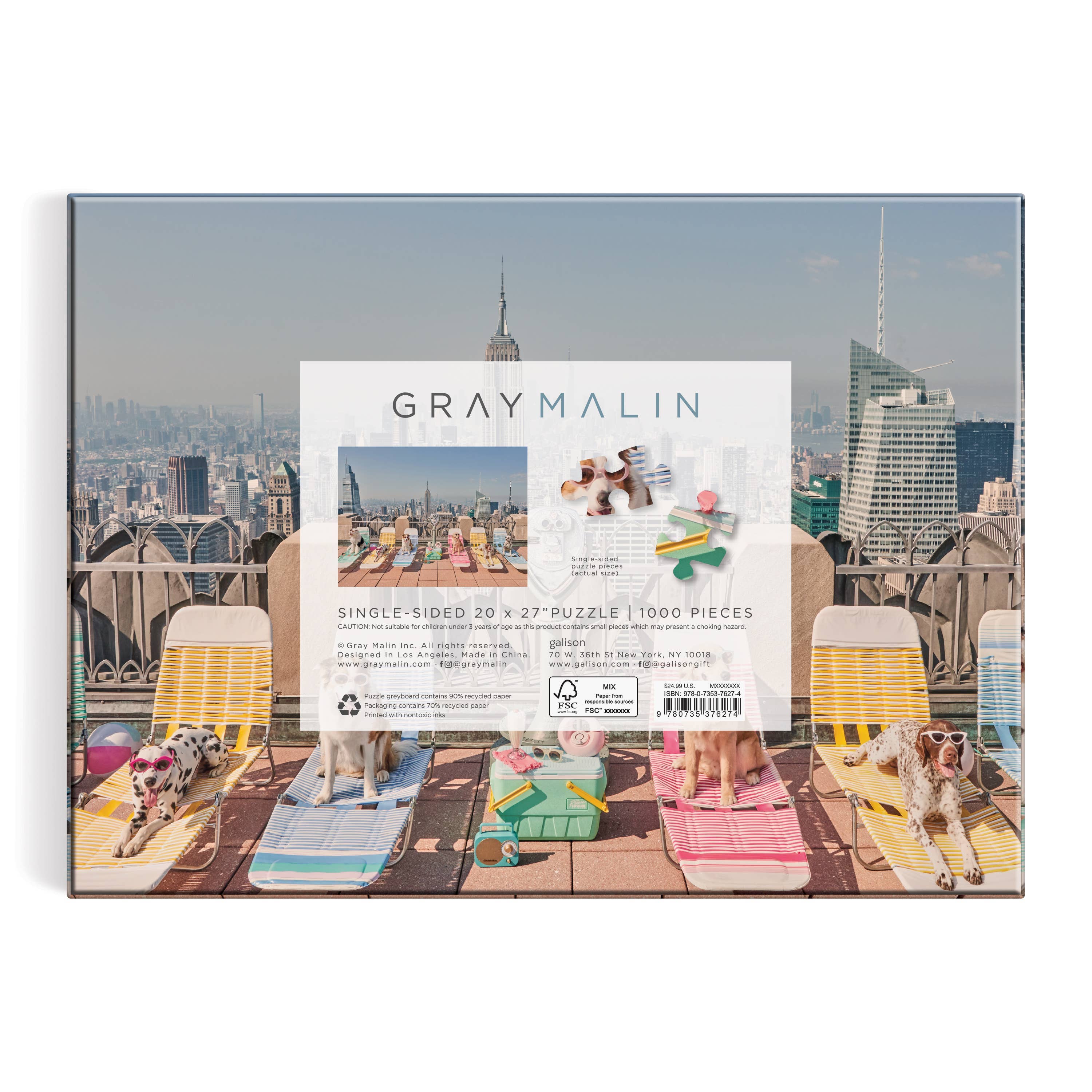 Gray Malin The Dogs of New York City 1000 Piece Puzzle