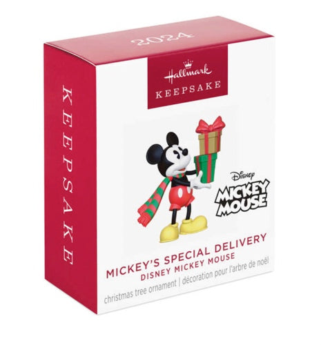 Mini Disney Mickey Mouse Mickey's Special Delivery Ornament, 1.16"