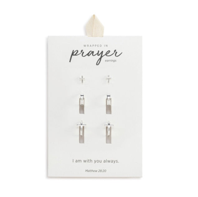 Dainty Cross Earring Set of 3