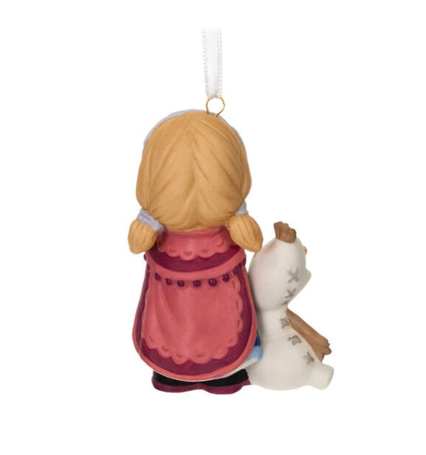 Disney Precious Moments Frozen Anna and Olaf Porcelain Ornament