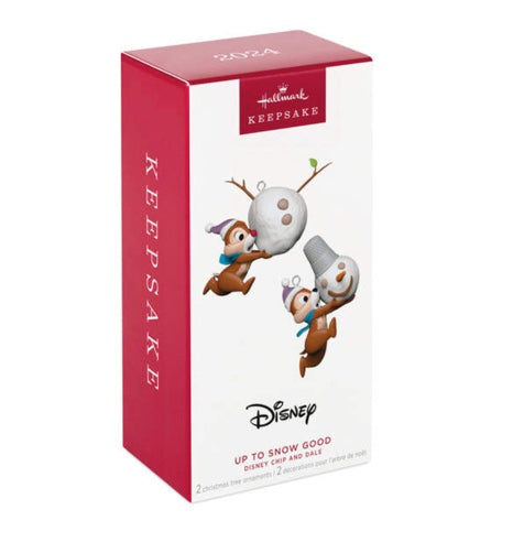 Disney Chip and Dale Up to Snow Good Ornaments, Set of 2