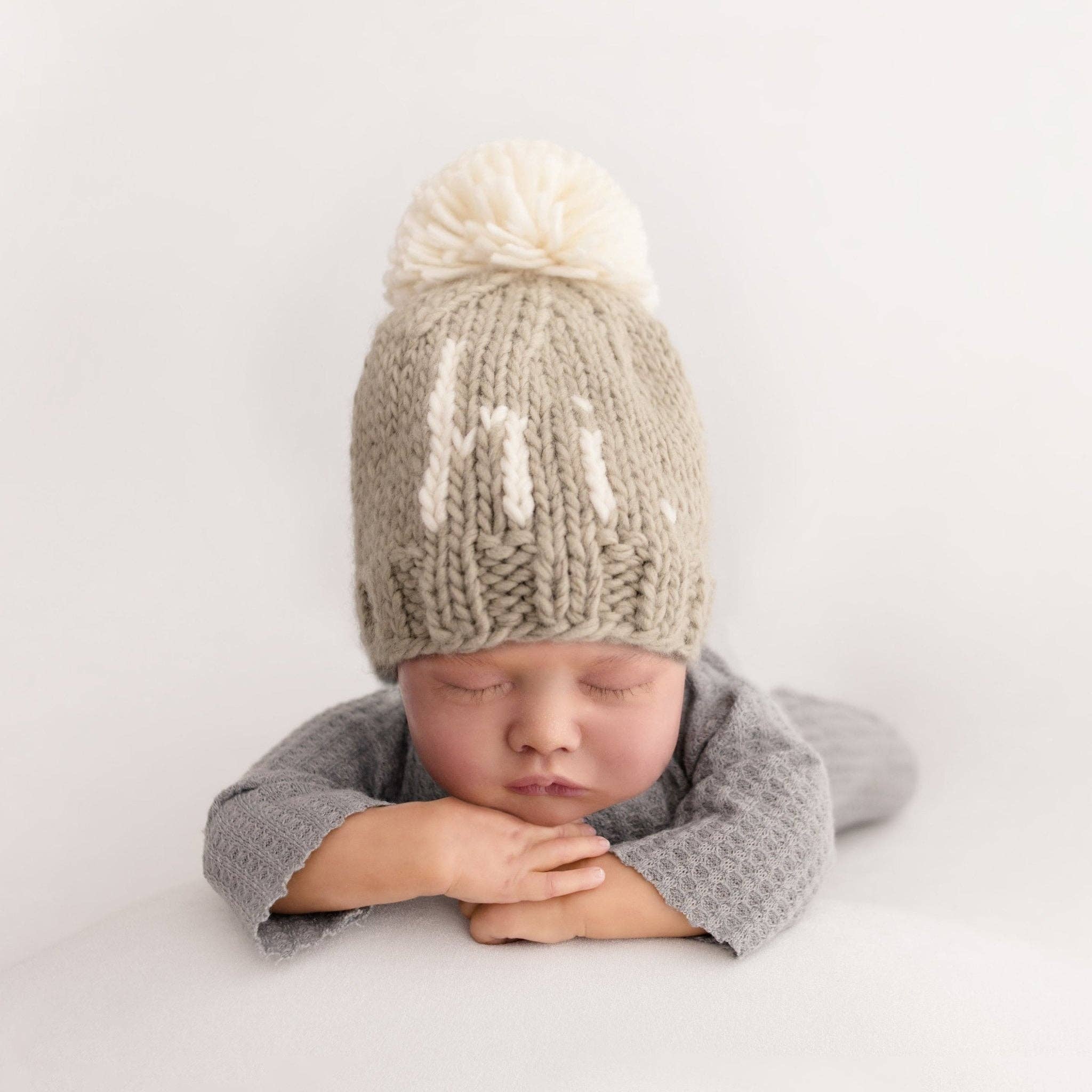 Hi. Pebble Brown Hand Knit Beanie Hat Baby & Kids: S (0-6 months)