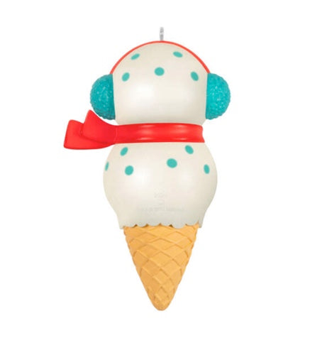 Son Snowman Ice Cream Cone 2024 Ornament