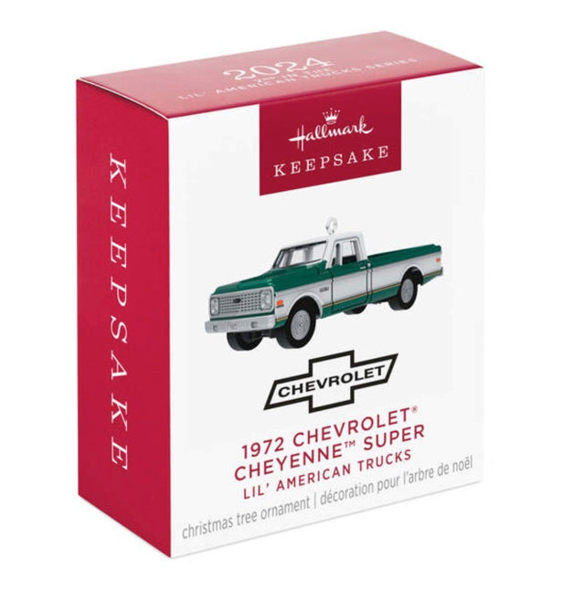 Mini Lil' American Trucks 1972 Chevrolet® Cheyenne™ Super 2024 Metal Ornament, 0.67"