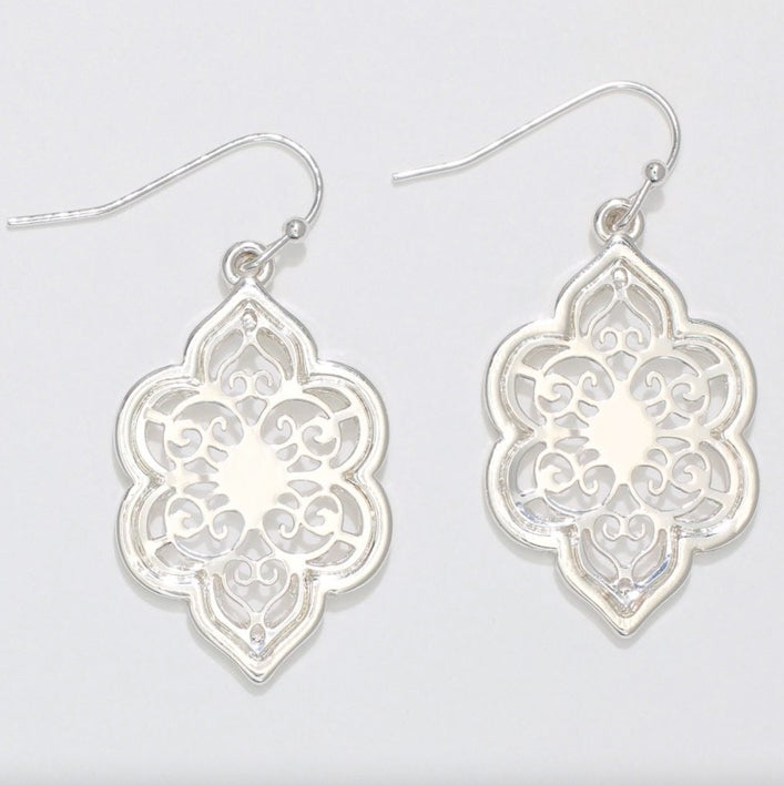 Silver Cutout Earrings