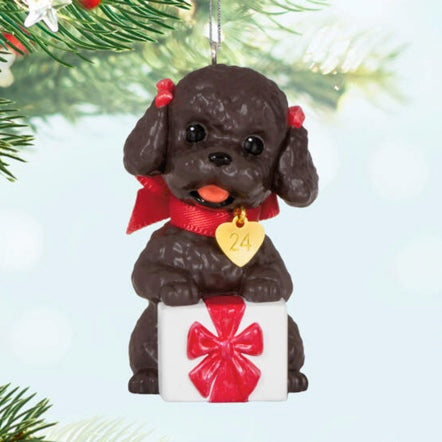 Puppy Love Poodle 2024 Ornament