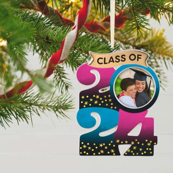 Congrats, Grad! 2024 Porcelain Photo Frame Ornament