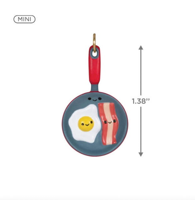 Mini Better Together Bacon and Eggs Ornament, 1.38"