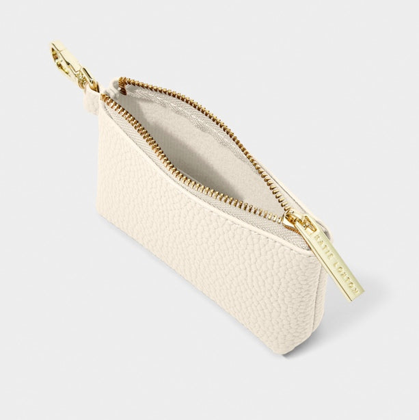 Evie Clip On Coin Purse in Eggshell