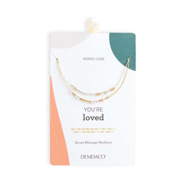 Morse Code Necklace - You're Loved