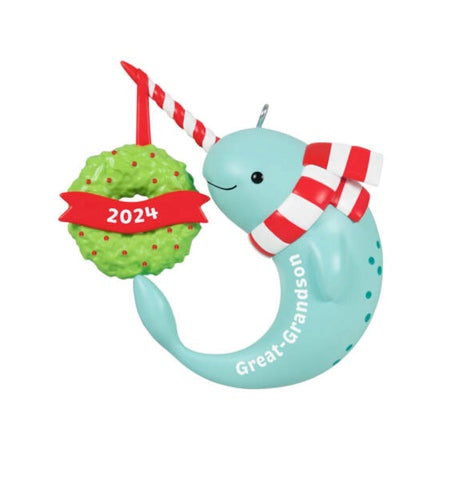 Great-Grandson Narwhal 2024 Ornament