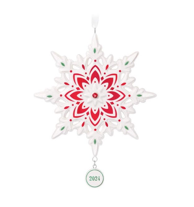 Snowflake 2024 Porcelain Ornament