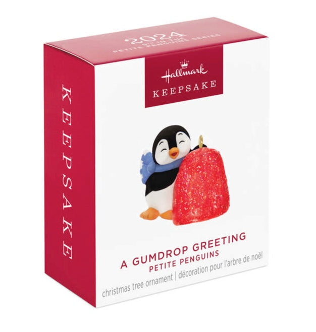 Mini Petite Penguins A Gumdrop Greeting Ornament, 0.86"