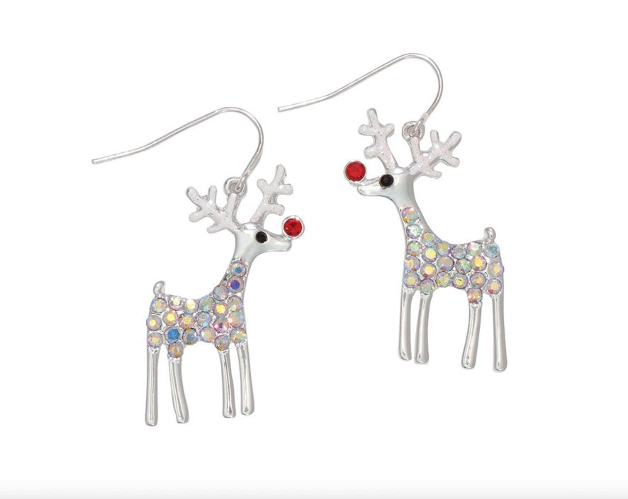 Silver Rudolph Earrings